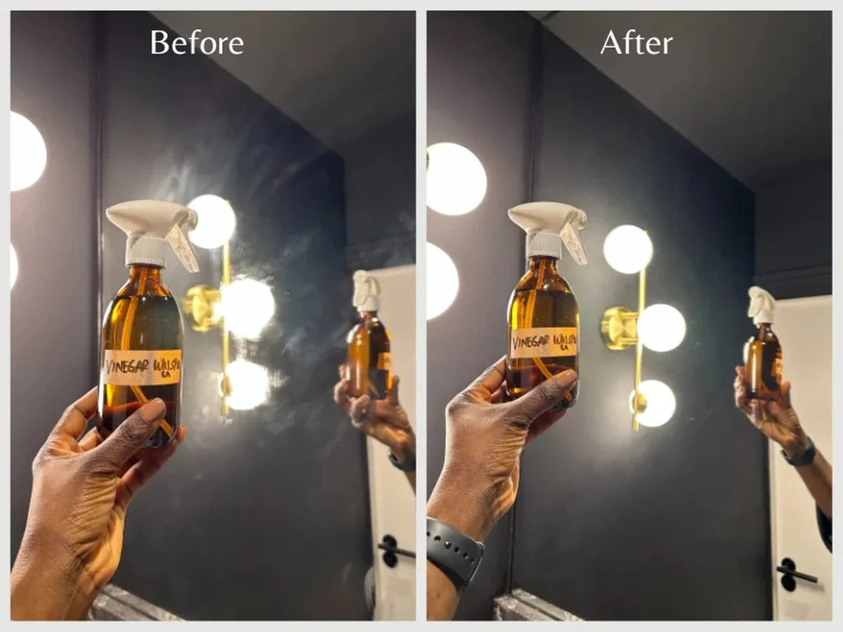 Witte azijn op je spiegels: het geheim van schoonmakers zonder streepjes